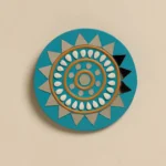 Mirror Work Lipan Art Wall Frame (6 x 6 in)