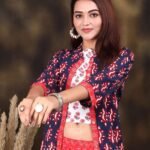 Beautiful Pure Block Printed Crop Top with Palazzo & Shrug Set By My Handicraft India