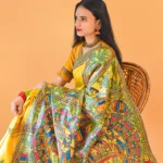 My Handicraft India's Handpainted Madhubani Tussar Silk Saree