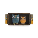 In-key-genius" - Madhu Bani Hand-Painted Key Holder in Sheesham & Teak Wood (6 Hooks)