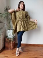My Handicraft India's Beautiful Pure Handblock Printed Short Kaftan