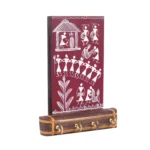 Warli Melody Key Holder in Red - Image 3