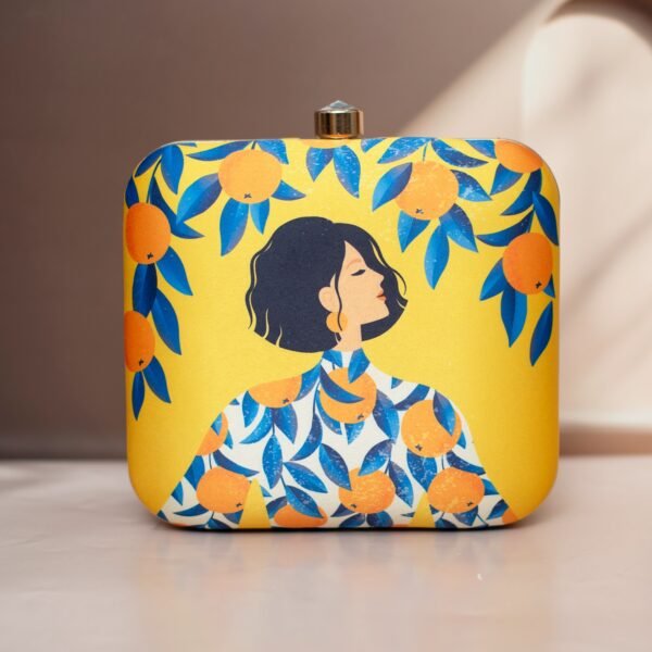 Flower Lady Printed Clutch Bag - Image 2