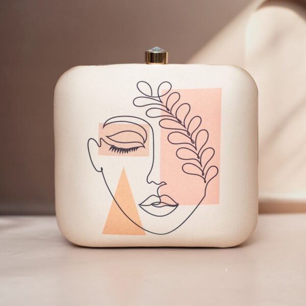 Flower Lady Printed Clutch Bag - Image 6
