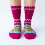 Purely Hand-Knitted High Ankle Calf-Length Acrylic Woolen A Pair Of Socks for Adult Unisex - Image 2