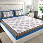 Jaipuri 100% Cotton Double  Size Bedsheet with 2 Pillow Cover