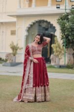 Premium Faux Blooming adorned with heavy sequins and intricate zari embroidery Lehenga Choli - Image 4