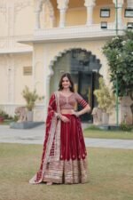 Premium Faux Blooming adorned with heavy sequins and intricate zari embroidery Lehenga Choli - Image 2
