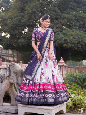 Tussar Silk Lehenga Choli/Chanya Choli