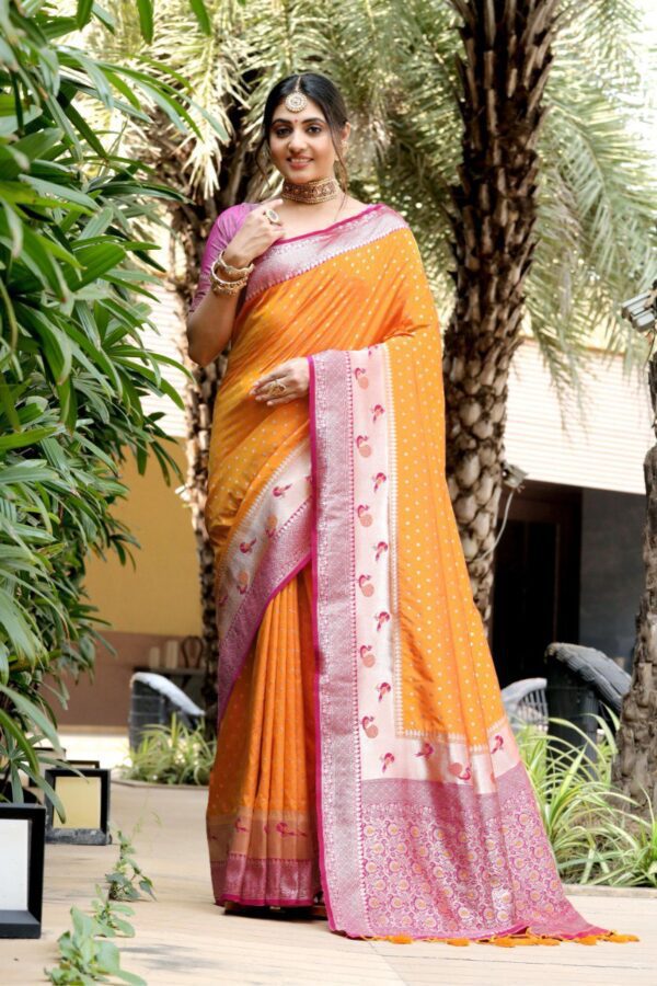 Banarasi soft silk paithani saree 9