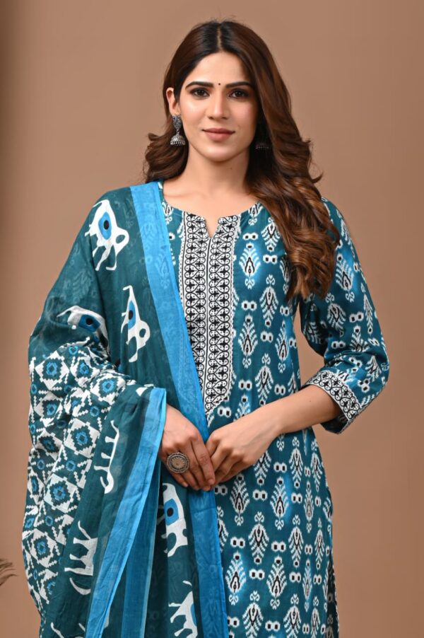 Designer Pure Hand Block Printed 3 Piece Stitched Suits 13