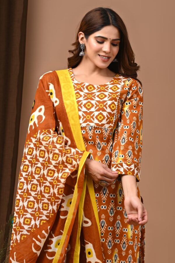 Designer Pure Hand Block Printed 3 Piece Stitched Suits 18