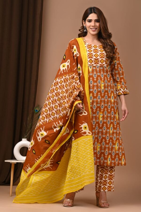Designer Pure Hand Block Printed 3 Piece Stitched Suits 20