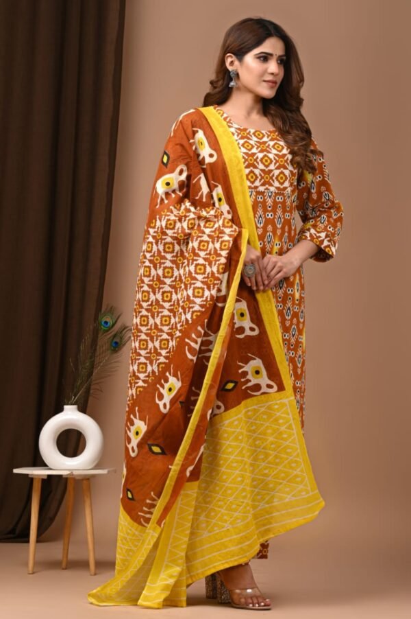 Designer Pure Hand Block Printed 3 Piece Stitched Suits 21