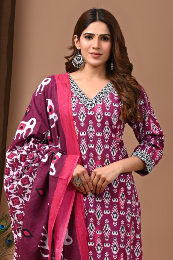 Designer Pure Hand Block Printed 3 Piece Stitched Suits 23