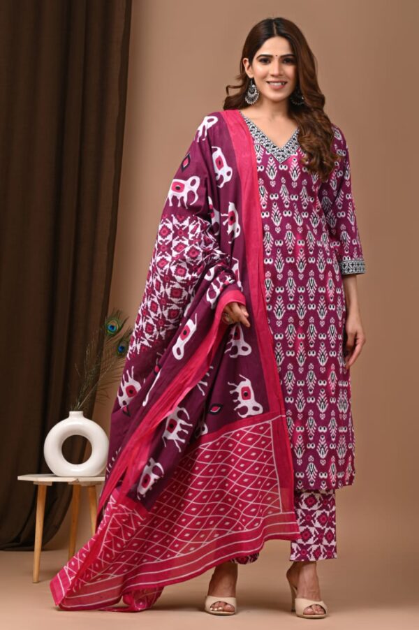 Designer Pure Hand Block Printed 3 Piece Stitched Suits 28