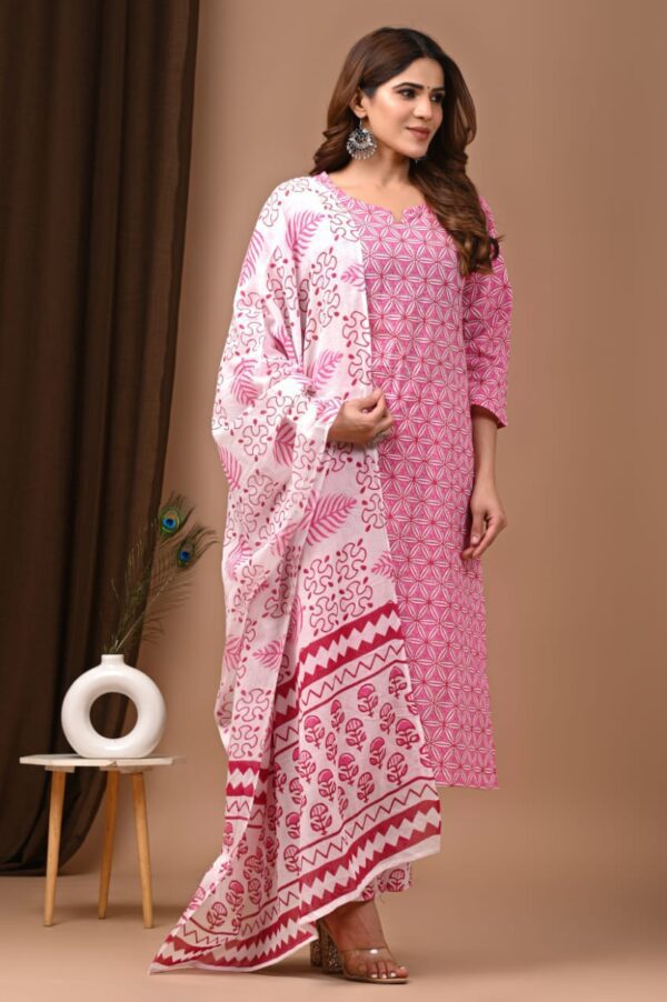 Designer Pure Hand Block Printed 3 Piece Stitched Suits 35