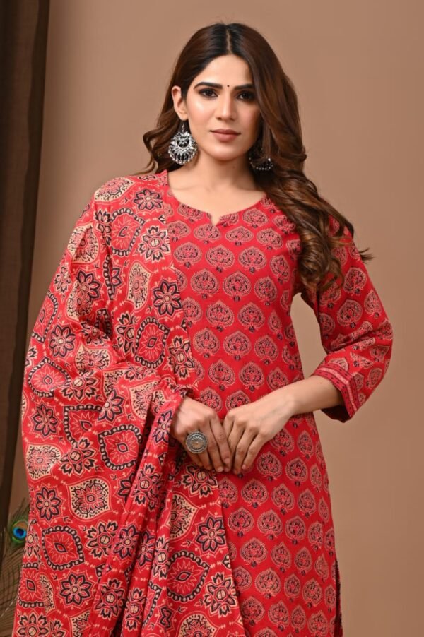Designer Pure Hand Block Printed 3 Piece Stitched Suits 48
