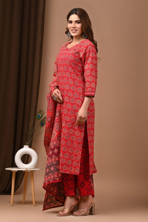 Designer Pure Hand Block Printed 3 Piece Stitched Suits 49