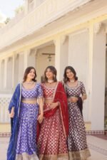 Elegant Designer Pure Viscose Jacquard Lehenga Choli Set - Image 7