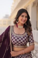 Elegant Designer Pure Viscose Jacquard Lehenga Choli Set - Image 2
