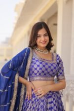 Elegant Designer Pure Viscose Jacquard Lehenga Choli Set