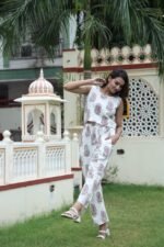 Women Designer New and Trendy Hand Block Printed High Waist  Sleeveless Co-Ord Set Collection - Image 5