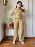 Women Designer New and Trendy Hand Block Printed Co-Ord Set Collection - Image 3