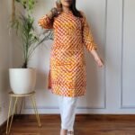 NEW EXCLUSIVE COLLECTION OF HAND BLOCK PRINTED COTTON KURTIS WITH TYI WORK