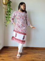 NEW EXCLUSIVE COLLECTION OF HAND BLOCK PRINTED COTTON KURTIS WITH TYI WORK - Image 5