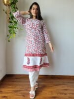 NEW EXCLUSIVE COLLECTION OF HAND BLOCK PRINTED COTTON KURTIS WITH TYI WORK - Image 4