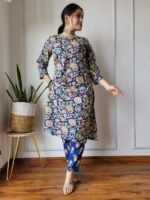 NEW EXCLUSIVE COLLECTION OF HAND BLOCK PRINTED COTTON KURTIS WITH PANT - Image 2