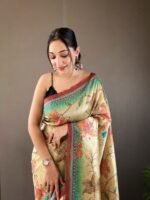 Embrace Timeless Elegance with Our Silk Kalamkari Print Saree - Perfect for All Occasions! - Image 5