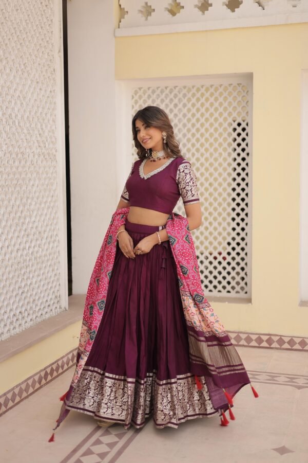 Viscose Lehenga Choli with Gajji Silk Dupatta 15 scaled