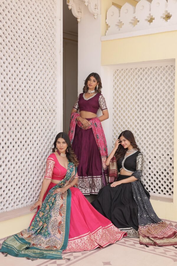 Viscose Lehenga Choli with Gajji Silk Dupatta 6 scaled