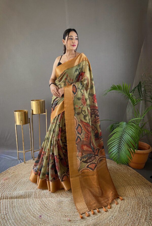 kalamkari print PURE TUSSER SILK 30