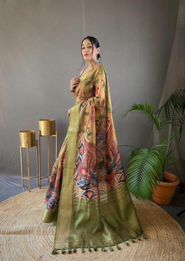 kalamkari print PURE TUSSER SILK 33