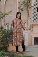 NEW EXCLUSIVE COLLECTION OF HAND BLOCK PRINTED COTTON KURTIS - Image 4