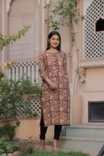 NEW EXCLUSIVE COLLECTION OF HAND BLOCK PRINTED COTTON KURTIS - Image 3
