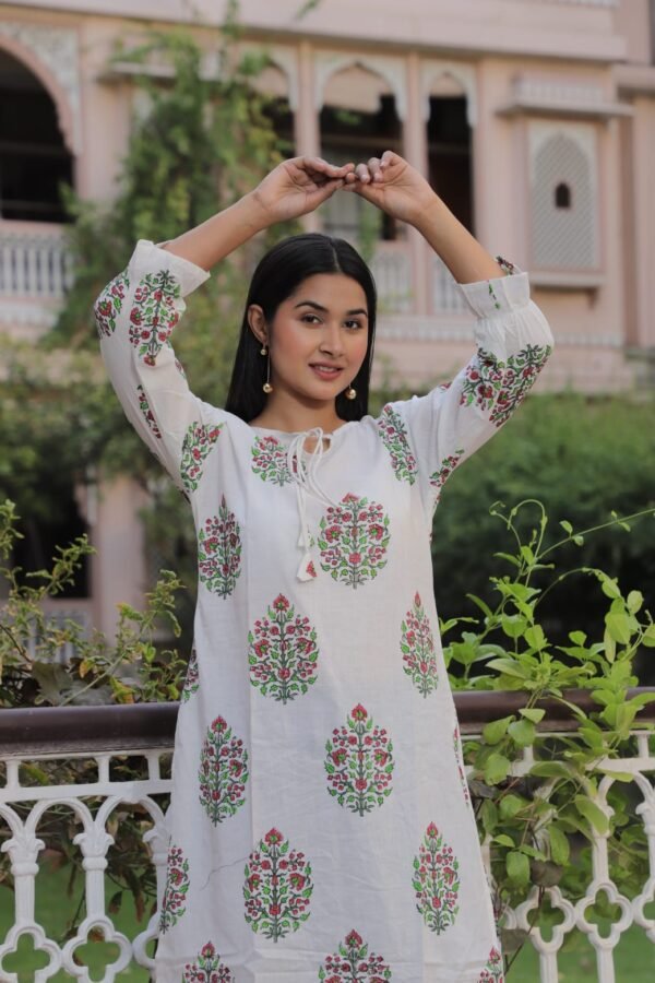 NEW EXCLUSIVE COLLECTION OF HAND BLOCK PRINTED COTTON KURTIS - Image 2