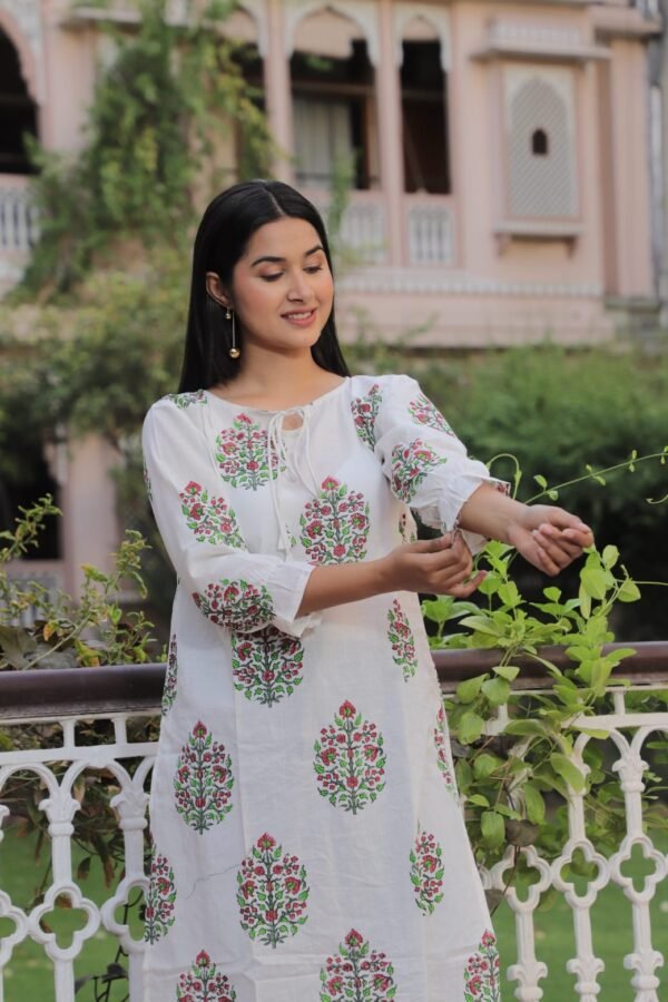 NEW EXCLUSIVE COLLECTION OF HAND BLOCK PRINTED COTTON KURTIS - Image 1