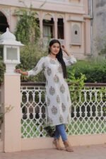 NEW EXCLUSIVE COLLECTION OF HAND BLOCK PRINTED COTTON KURTIS - Image 4