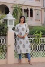 NEW EXCLUSIVE COLLECTION OF HAND BLOCK PRINTED COTTON KURTIS - Image 3