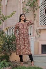 NEW EXCLUSIVE COLLECTION OF HAND BLOCK PRINTED COTTON KURTIS - Image 2