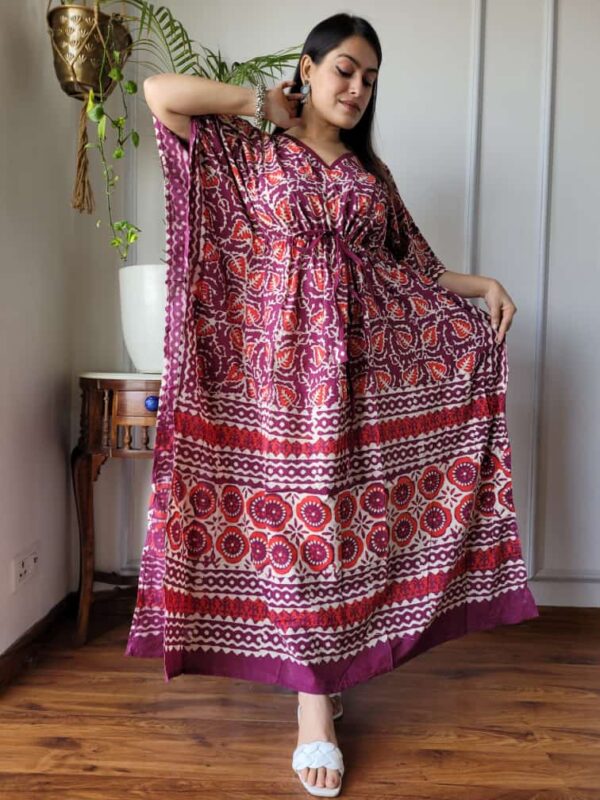 long block print kaftan 24