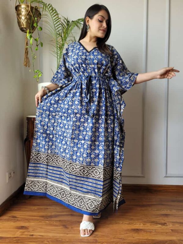 long block print kaftan 41