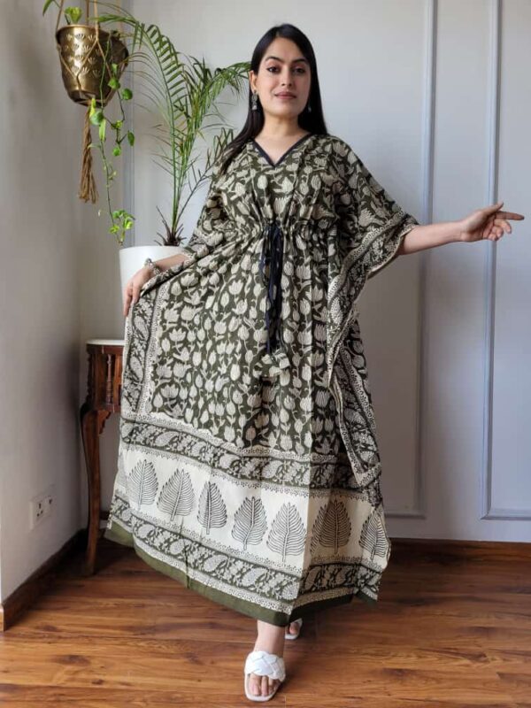 long block print kaftan 54