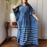 My Handicraft India's Beautiful Pure Handblock Printed Long Kaftan