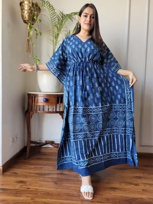 long block print kaftan 62