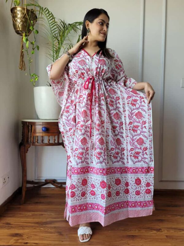 long block print kaftan 7